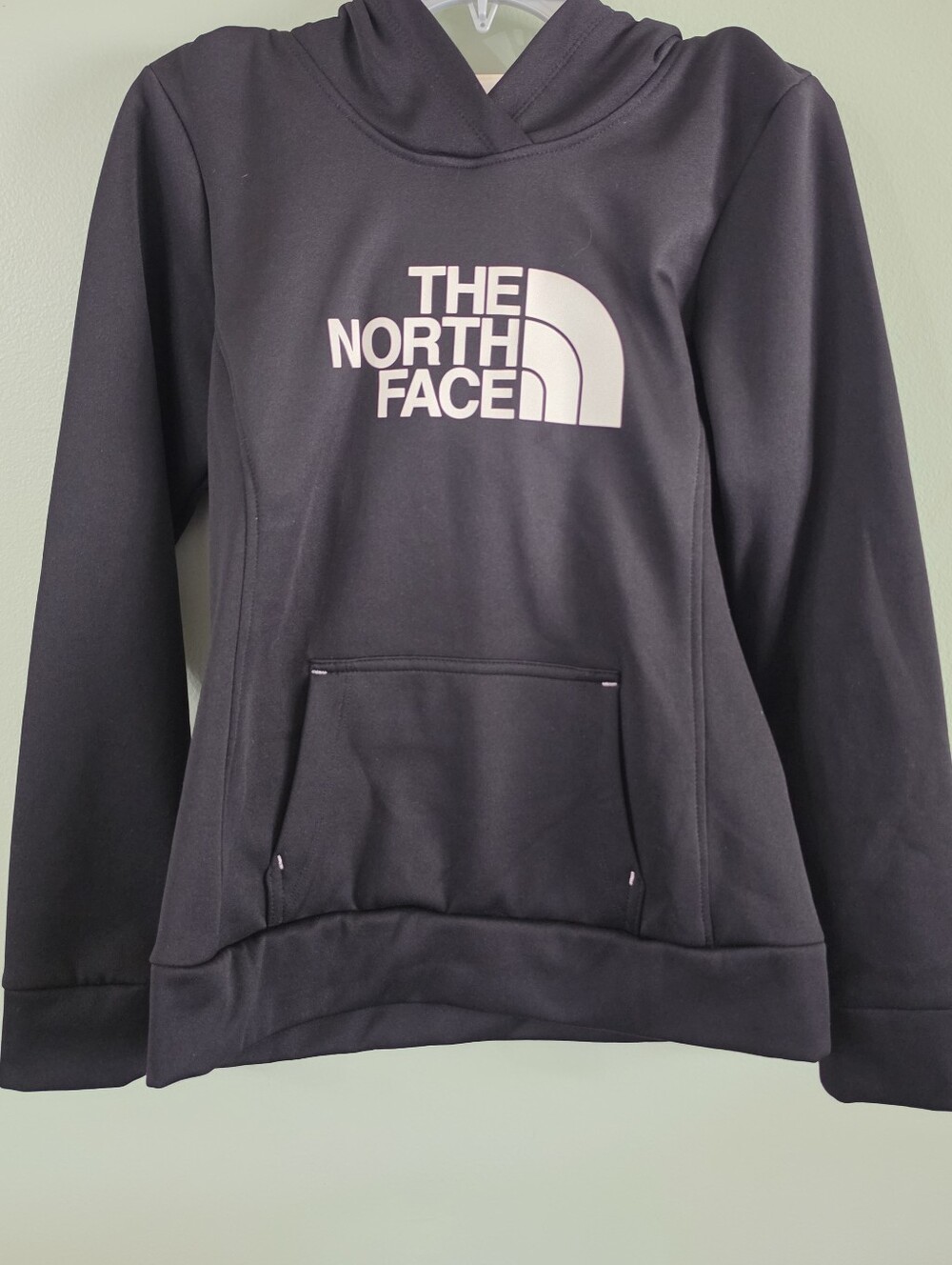 ⛰️ THE NORTH FACE Black Pullover Logo Fleece Hoodie Sweatshirt 🖤 Women’s Small